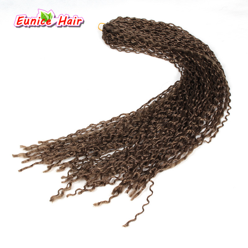 24 ''Zizi curl trenza de cabello mejor extensión de cabello sintético micro zizi de cabello libre onda de agua profunda rizado mechones de cabello