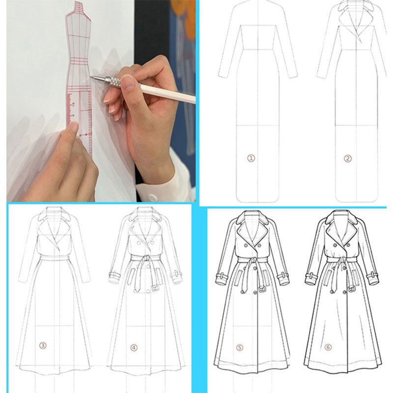 Women Drawing Ruler Figure Drawing Template For Sketch Template Painting