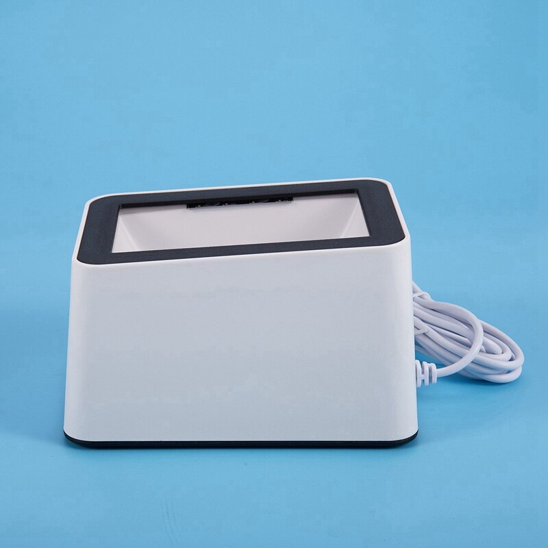 Wired Barcode Scanner USB Versatile Scanning Hands-Free Scan QR Code Reader for Stores Supermarkets