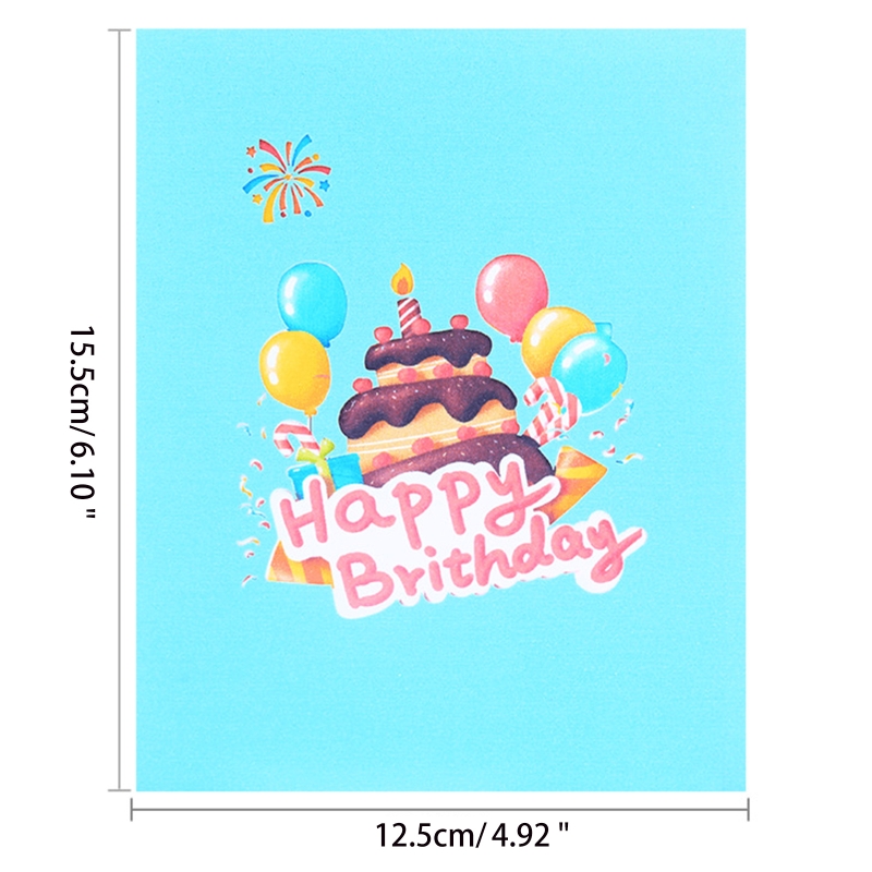 XXFA zwierzęta kreskówkowe pojawiają się kartka urodzinowa z okazji urodzin ręcznie robione 3D wyskakujące okienko kartki z życzeniami dla żony mama tata dziecko dzieci