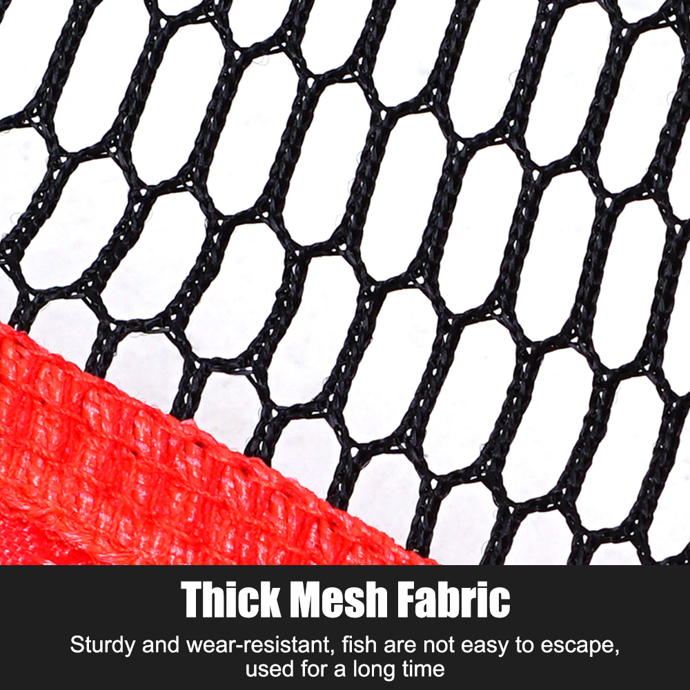 Foldbar fiskenetpose nylon lille gitterbur fiskenet bundt mund fiskeri levende fisk kurv mesh snøre bærbar taske