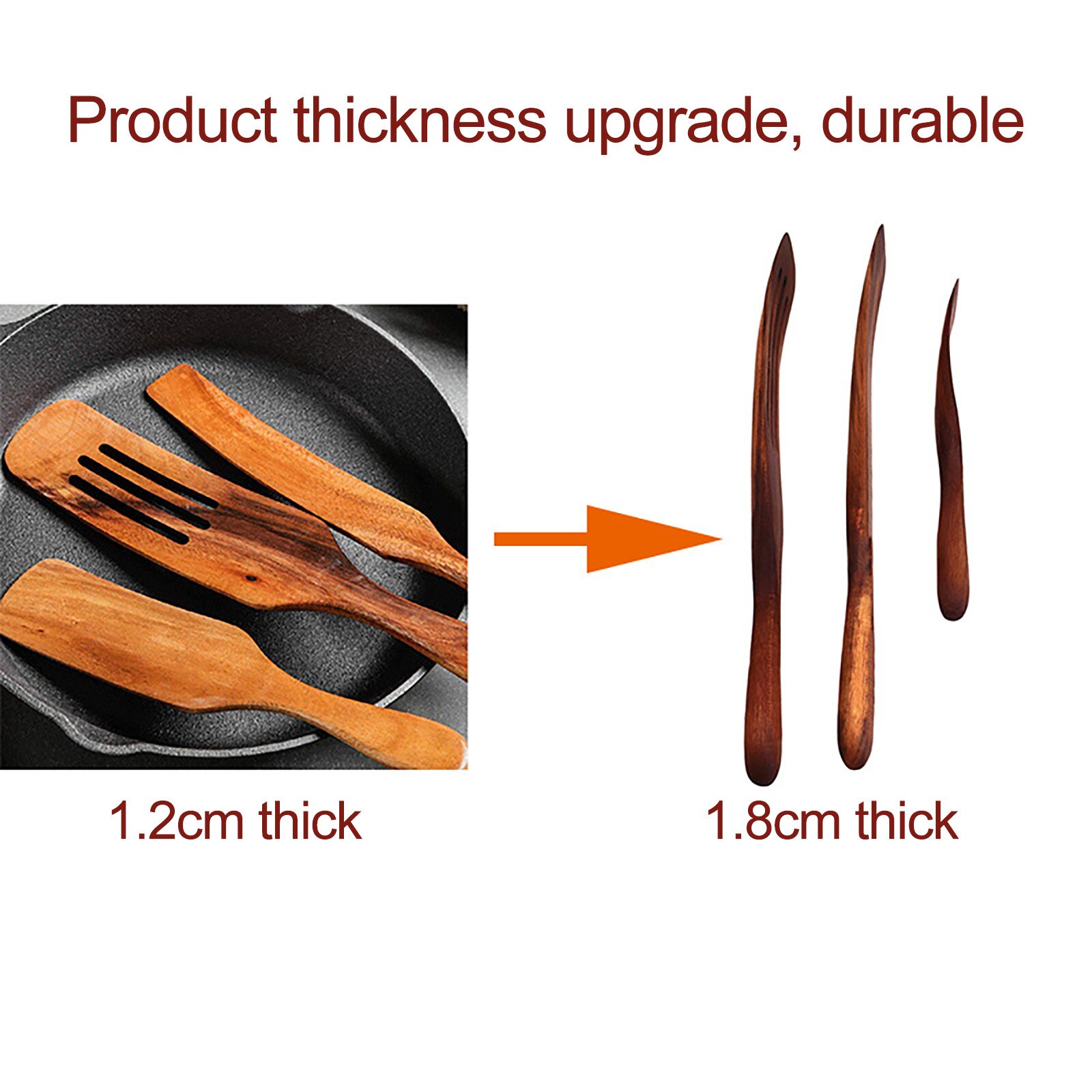 Long Handle Spatula Wood Spatula Stir Cooking Set