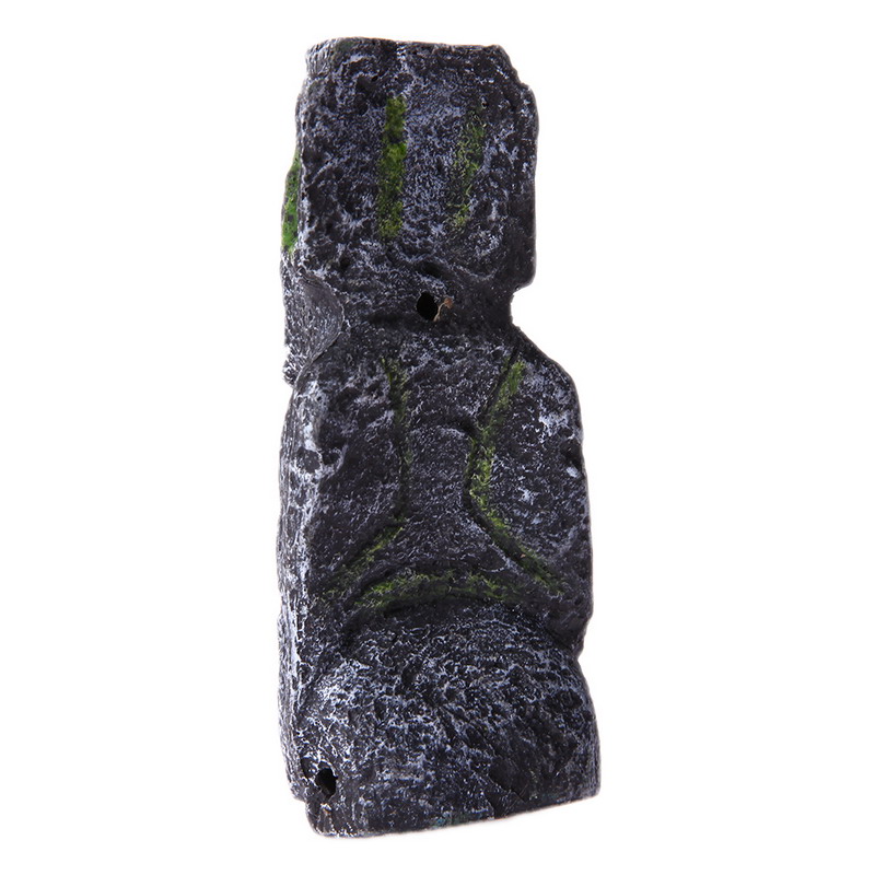 Fish Resin Artificial Aquarium Decoration Easter Island Statue Underwater Landscaping Craft Ornaments For Fish Tank Decor