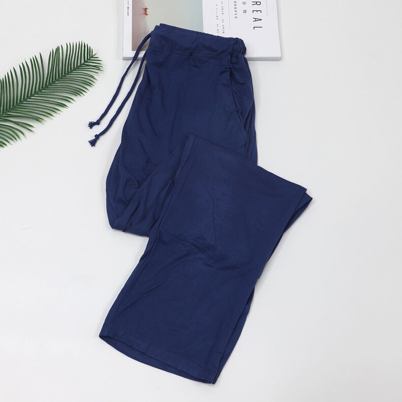 Kevät ja syksy pyjamat naisten housut modaalit ohuet kotihousut isokokoiset kotihousut aamuharjoitushousut löysästi joustavat