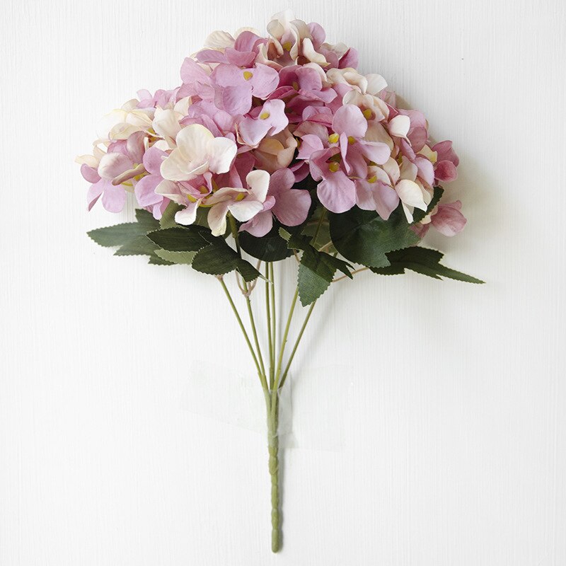 6 vork schotse hortensia kunstmatige bloem woondecoratie nep bloem horticultural plant bureau decoratie boeket: Paars
