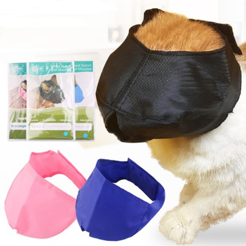 Bozal de gato ajustable, mascarilla facial de nailon Anti mordida para gatito, ratón, gatos, SUMINISTROS DE ASEO, herramienta de viaje y belleza para el baño