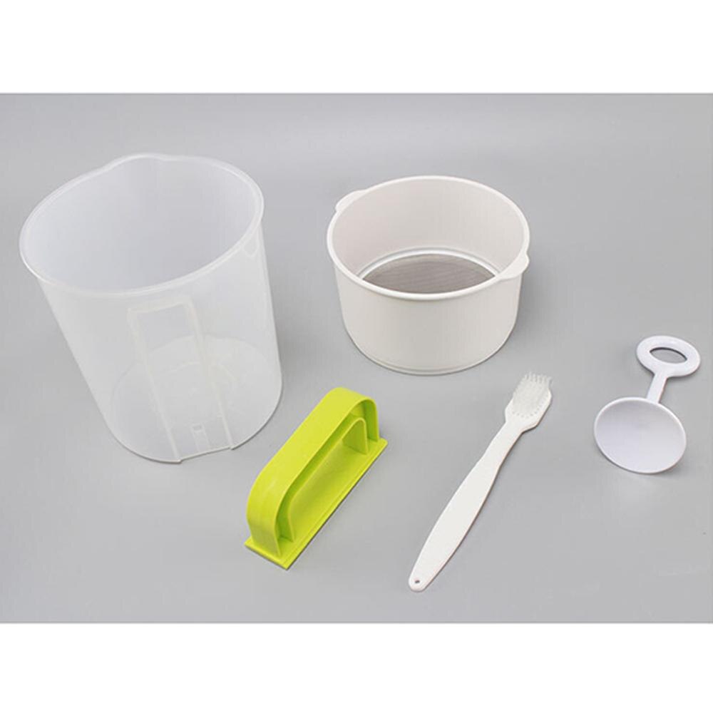4 st 1.5l plast sojamjölk maker filter set soja mjölk sil nöt mjölk påse alternativ inklusive filter kopp stång borste