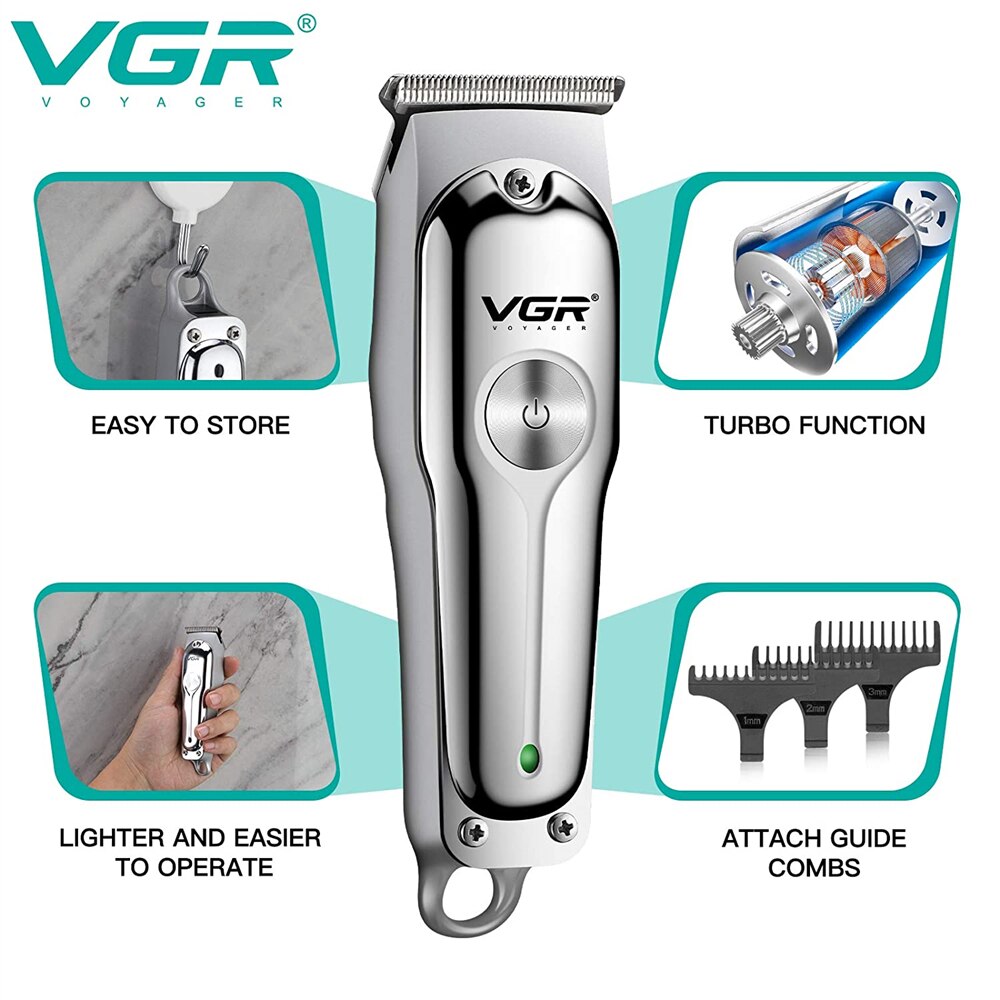 Stijl Tondeuse Graveren Metalen Elektrische Tondeuse Roestvrijstalen Lemmet Tondeuse Clippers Usb Oplaadbare V-071