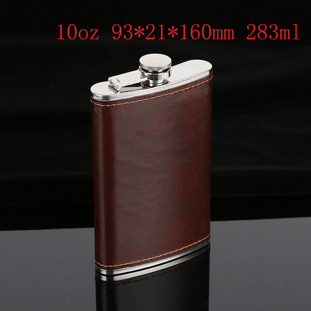 Hip Flask 5-10 oz Hip Flasks Whisky Flasks Wine Liquor Alcohol Bottle Mens: 10oz