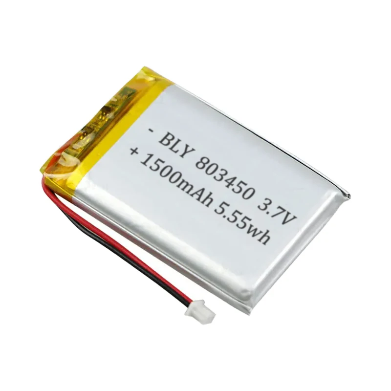 1-10Pcs 3.7V 1500mAh 803450 Polymer Lithium Battery Lithium Ion Battery for Power Bank GPS Capacity: black