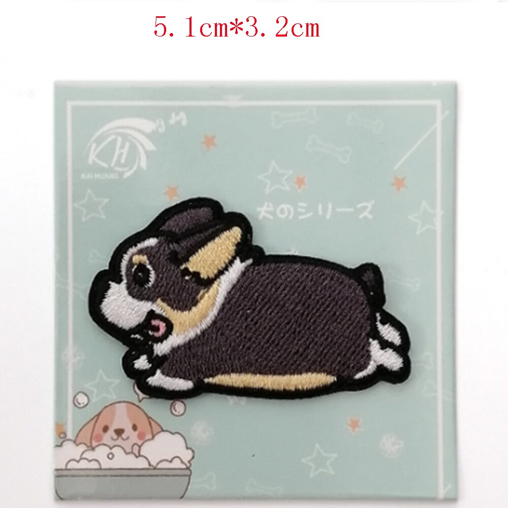 Corgi/Teckel/Husky Patch Borduurwerk Patches Voor Kleding Leuke Hond Animal Ijzer-Patches Op Kleding: 2