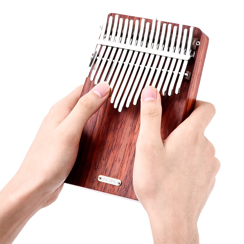 Lingting K17A Padauk Kalimba 17-Key Thumb Piano Kalimba Mbira Sanza Padauk Matetial Met Opbergtas Draagtas Muziek stickers