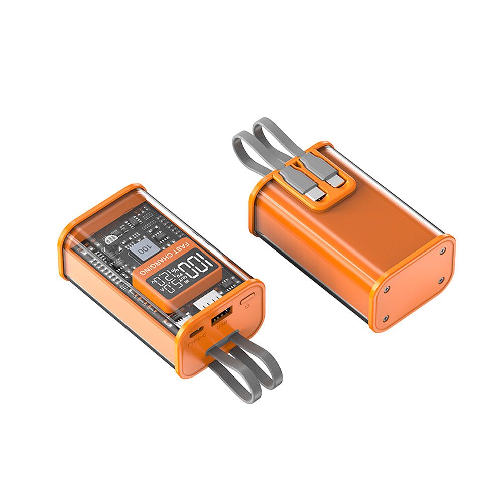 18650/21700 Batterij Oplader Case Diy Power Bank Box 5V Pd 22.5W Snel Opladen Case 10000Mah Batterij Opladen Power Bank Box: Black