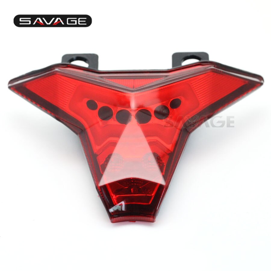 Feu arrière LED pour moto KAWASAKI Z1000, feu de stop clignotant, accessoires pour motos, Z1000, ZX-10R, ZX-10RR, ZX-6R, Z400, NINJA 400: Rouge
