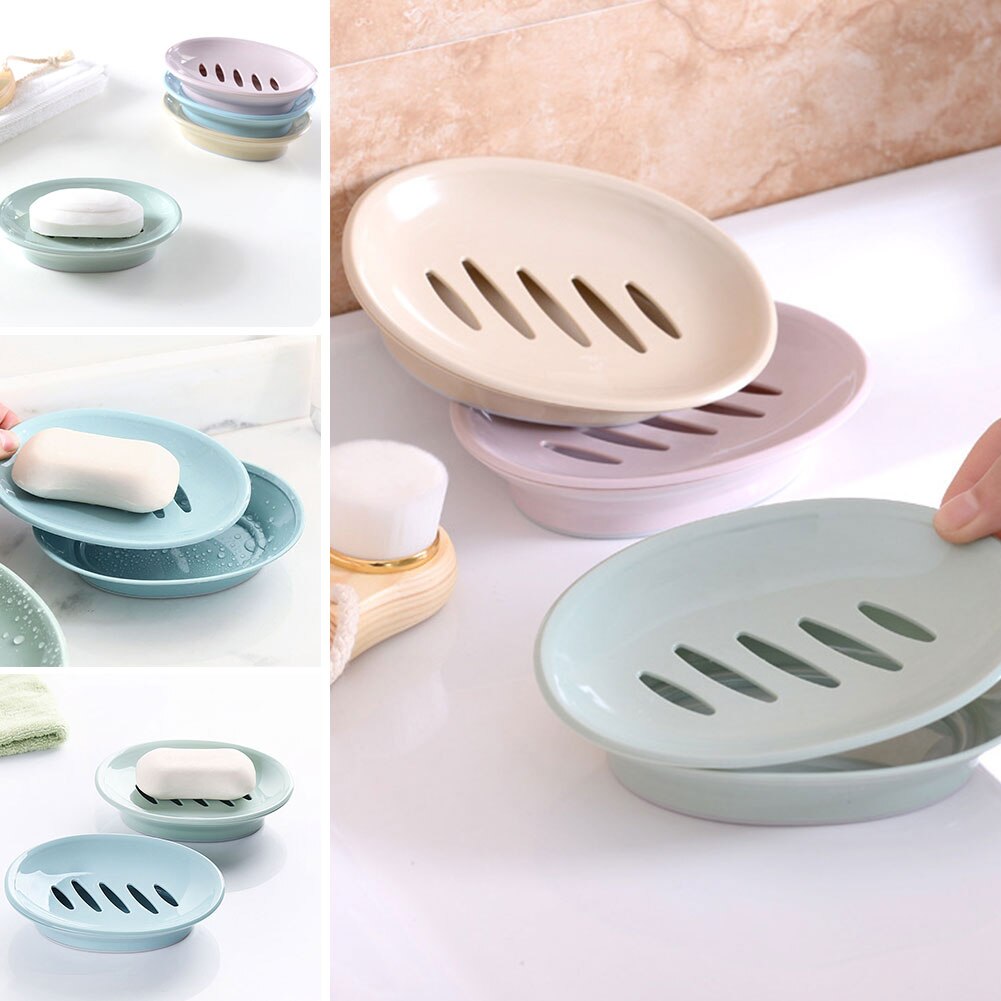 Double Lattice Soap Dish Box Case Holder Container Home bathroom soap holder