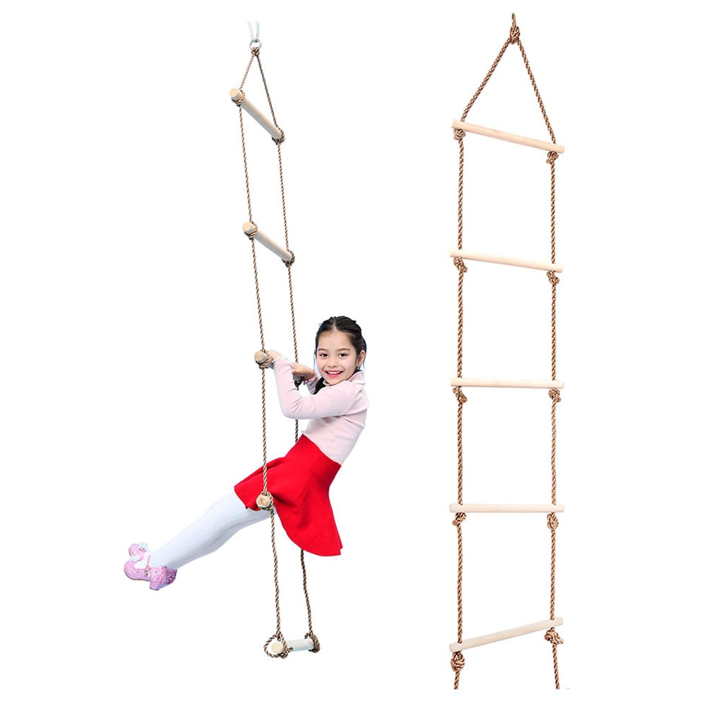 Kids Outdoor Boom Opknoping Disc Touw Swing + Klimmen Ladder Voor Tuin Park Speeltuin Spelen-Blauw