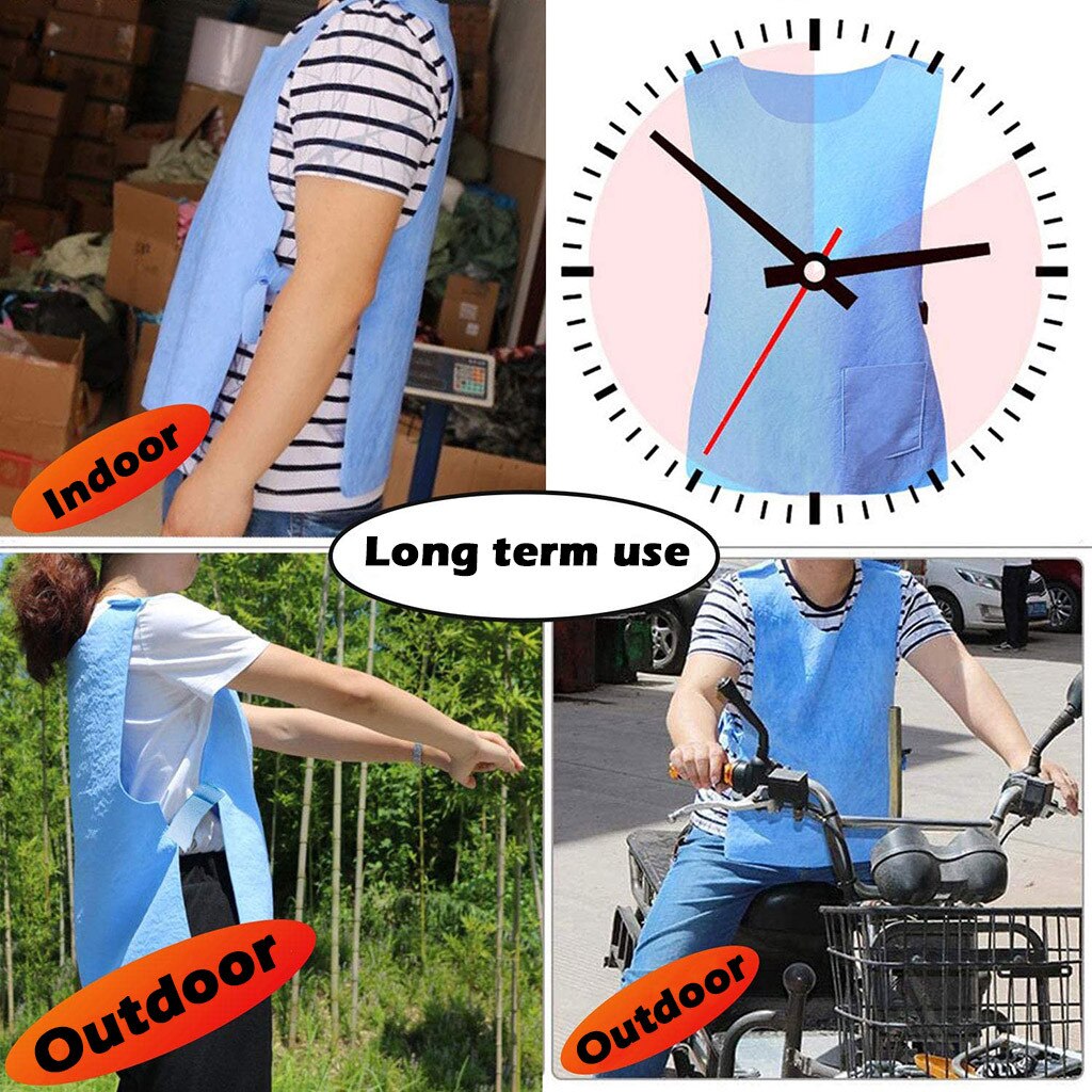 Unisex Summer Cool Zipper Ice Vest Cold Anti-heat Cooling Vest c High Temperature Protective Ice Outdoor Hiking Vest Motorcycle