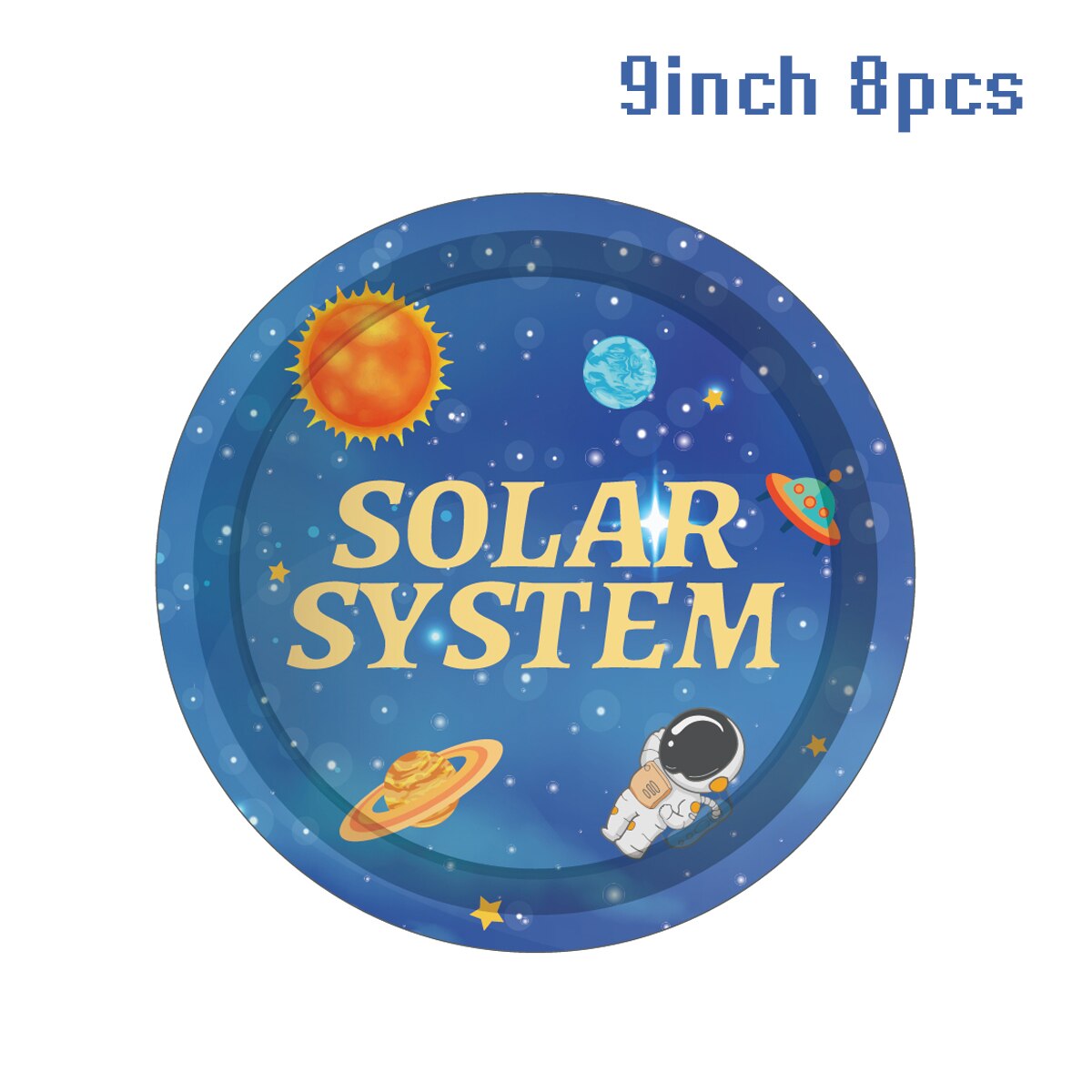 Astronauts Planets Party Photobooth Props Planetary Solar System Party Boy Blue Starry Sky 1st Birthday Party The Vast Universe: Fluorescence Yellow