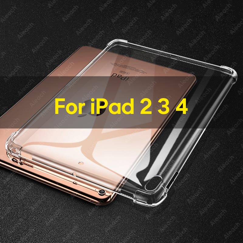 Silicone Shockproof Case For iPad Pro 11 12.9 10.5 9.7 5th 6th 10.2 7th generation Case For iPad 2 3 4 Air 3 2 1 Mini 4 5: For iPad 2 3 4