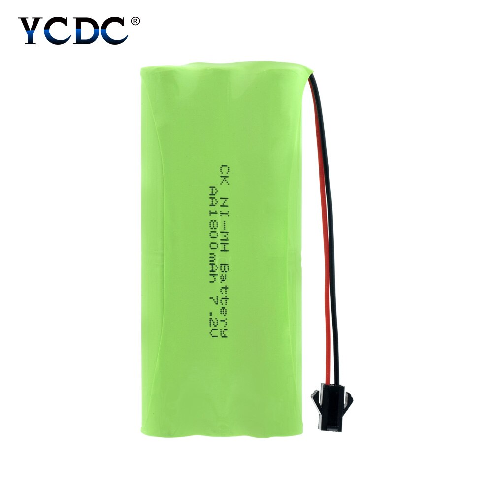 7.2V 1800mAh 6*AA Cells Rechargeable Ni-MH Battery Pack With SM-2Pin/L6.2 Connector Rechargeable Ni-MH AA 7.2V Battery Pack