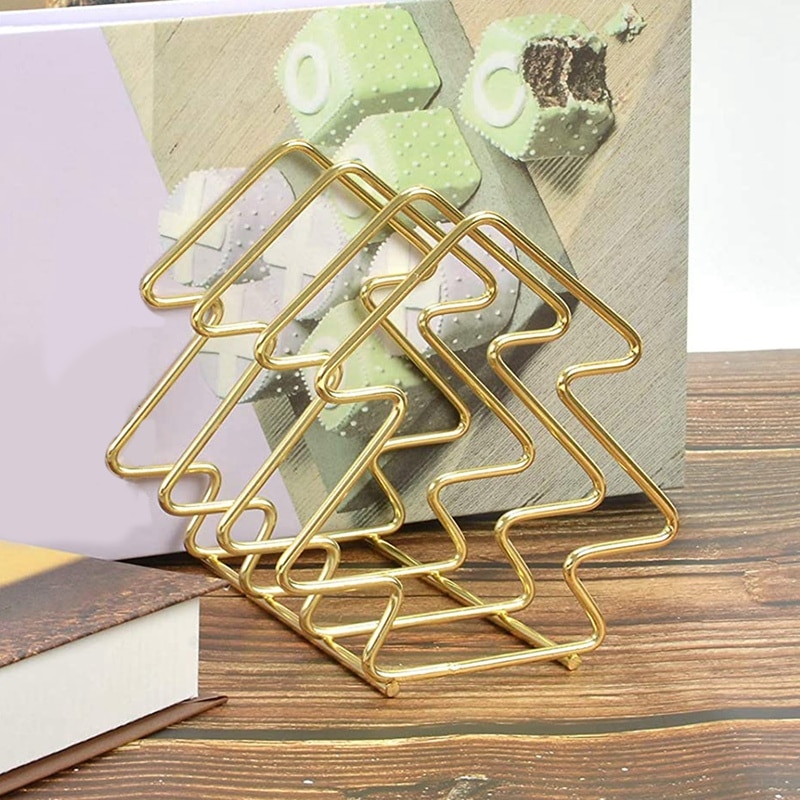 Bestand Sorter Organizer 5 Sectie Ijzerdraad Boek Eindigt Tijdschrift Stand Opslag Mail, Papier, Document, map, Office (Goud)