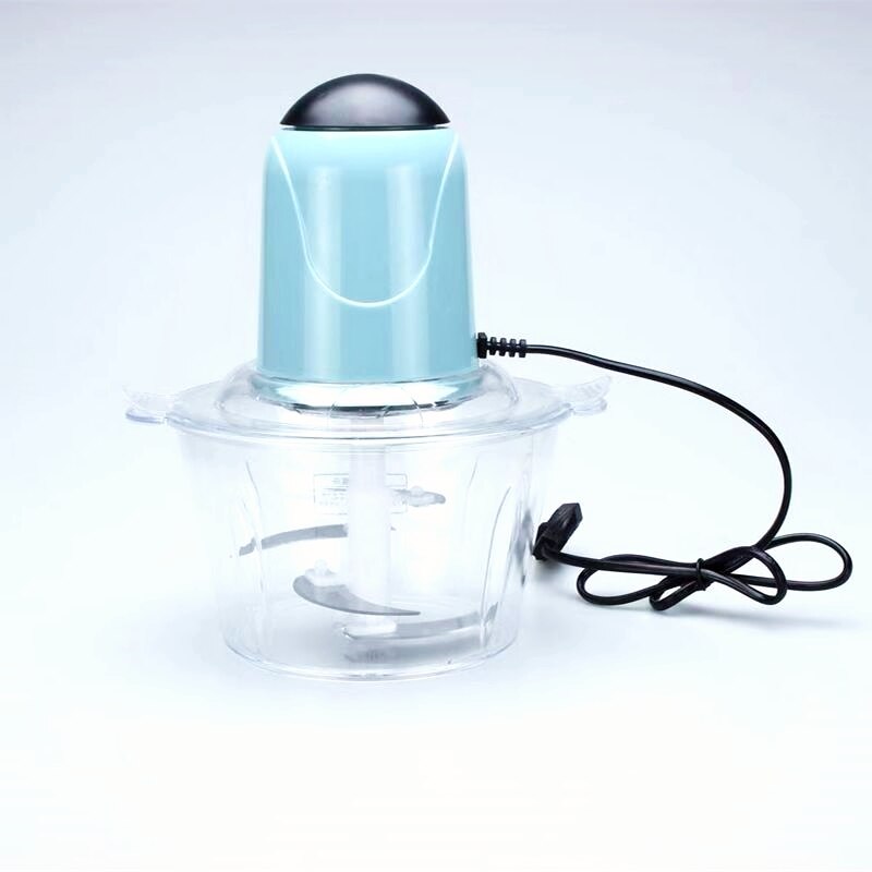 200W 2L Electric Chopper Electric Meat Grinder Kitchen Shredder Food Chopper Stainless Steel Blade Electric Kitchen Tools: BLUE