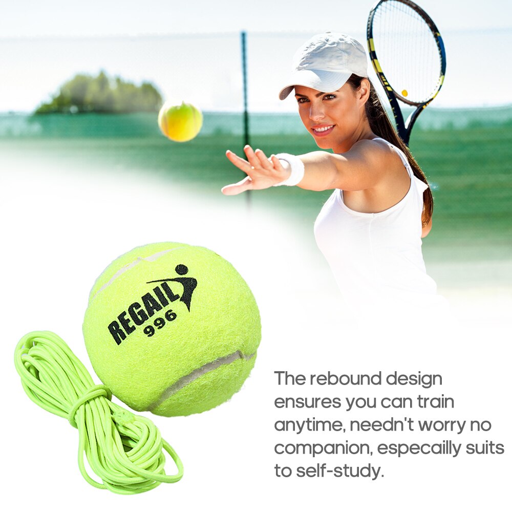 Tennis treningsenhet rebound ball tennisball med elastisk tau for barn voksen nybegynner treningsutstyr