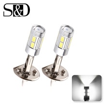 H1 Led Lampen Super Heldere High Power H3 10-SMD 5630 Auto Led Auto Fog Signaal Turn Licht Rijden Lamp Wit amber Rode D45