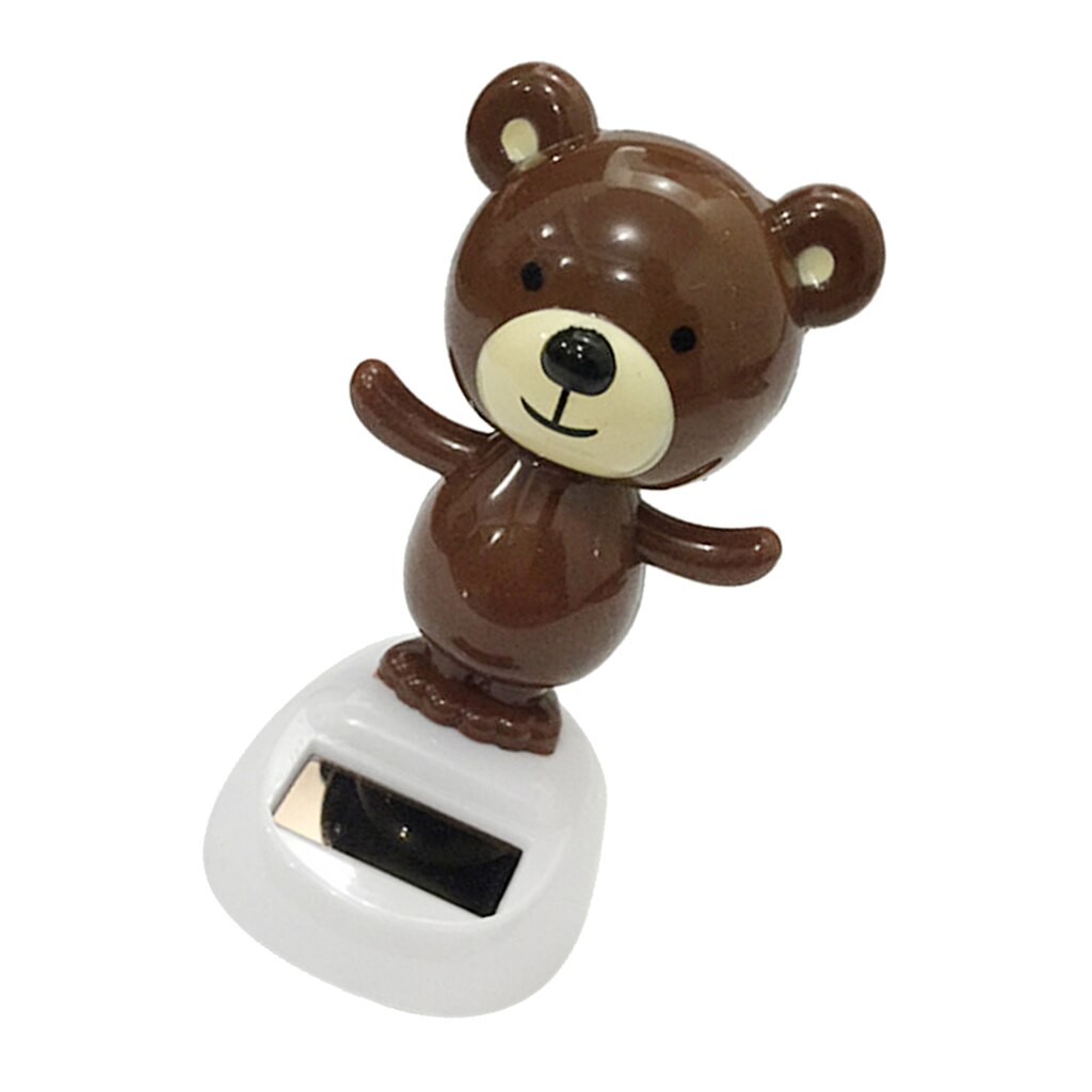 Op zonne-energie werkende dansende speelgoedauto op zonne-energie thuisdanser bobbelspeelgoed koffiebeer