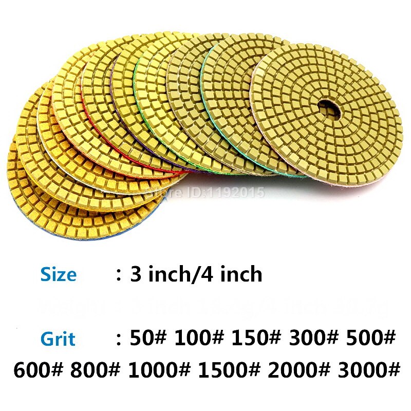 3/4 Inch 80/100mm Diamant Nat Droog Polijsten Pad Hars Disc Voor Graniet Marmer Pads Dia Schuren Disc polijstmachine Beton Stone Tool