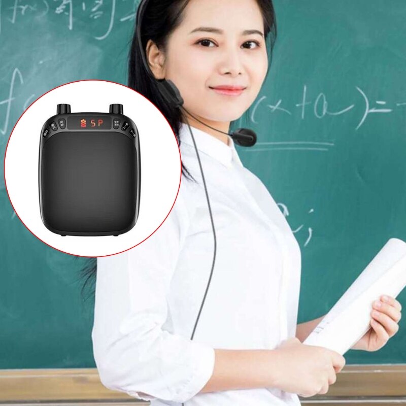 Portable System Voice Amplifier Mic for Teachers, Singing, Coaches, Training Headset Waistband Can Tie Around Your Waist