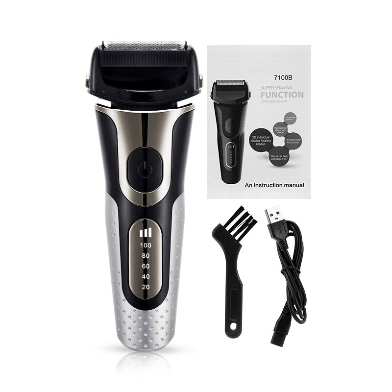 Reciprocating Electric Shaver for Men With Sideburns Knife USB Charging Beard Trimmer Shaving Men's Shaver Trimmer for Men: Package B