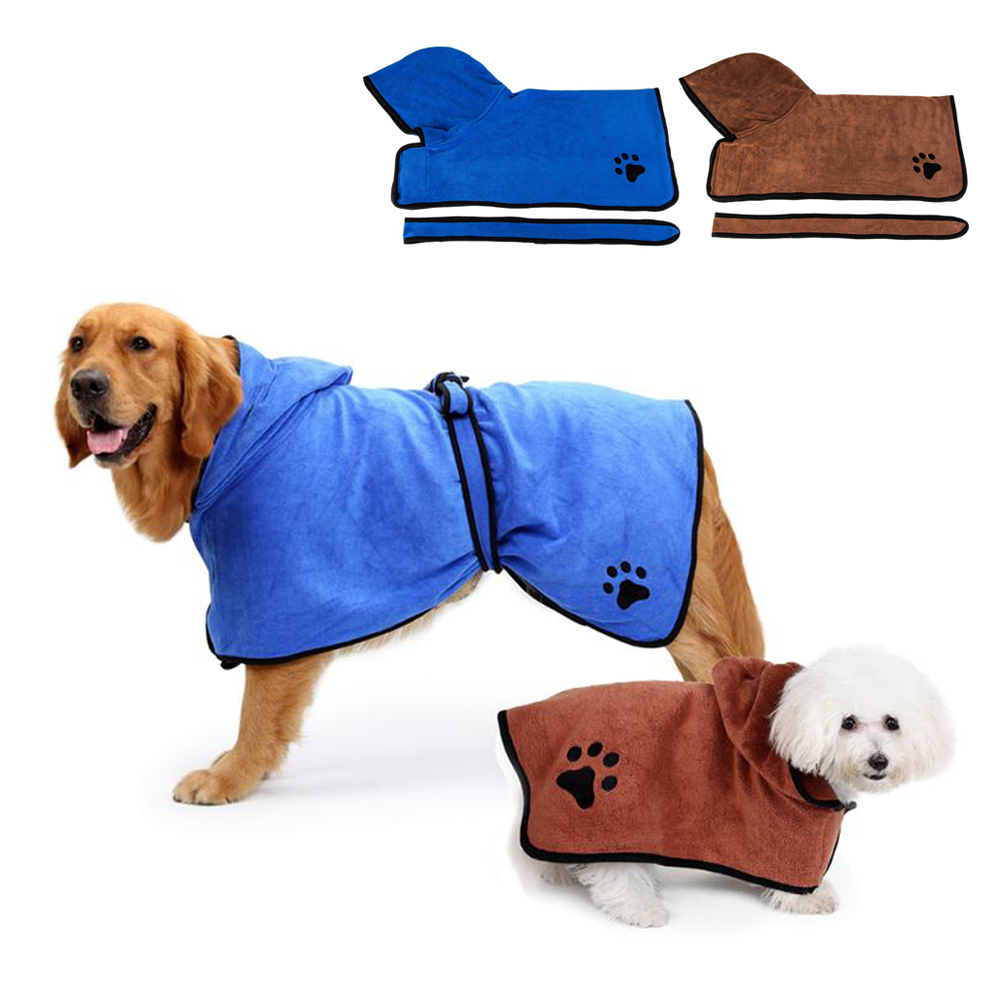 Albornoz de perro mascota Ueful, ropa de perro , secado de mascotas súper absorbentes, bordados para toalla, capucha de gato, Toalla de baño de mascotas, producto de aseo