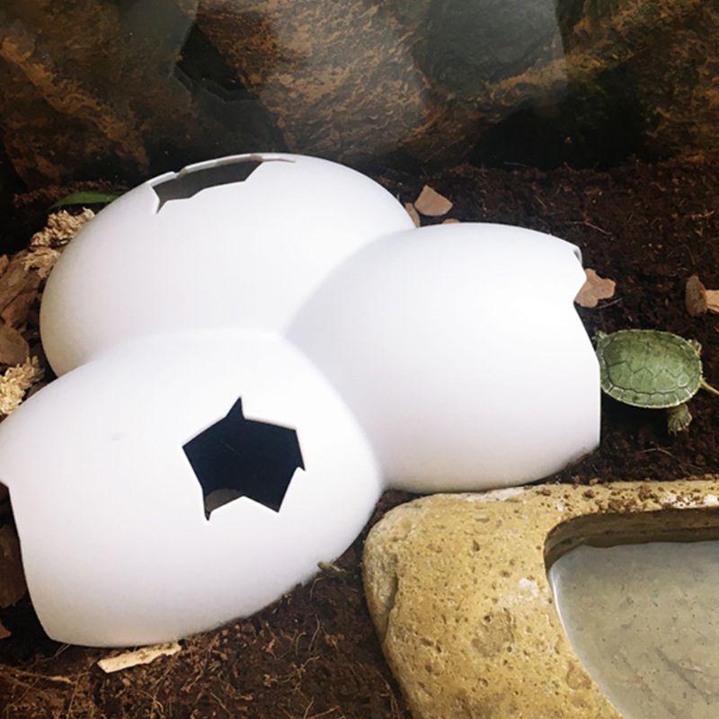 Reptil cueva escondite Animal Pet caja huevos Shell Decoración Para tortuga serpiente, lagarto