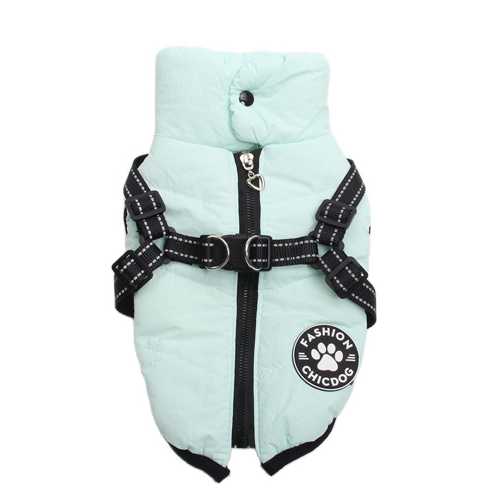 Dogs and Cats Coat Jacket Pet Vest Dog Pet Harness Zipper Puppy Warm Hoodies Clothes 4 Colours: XL / green