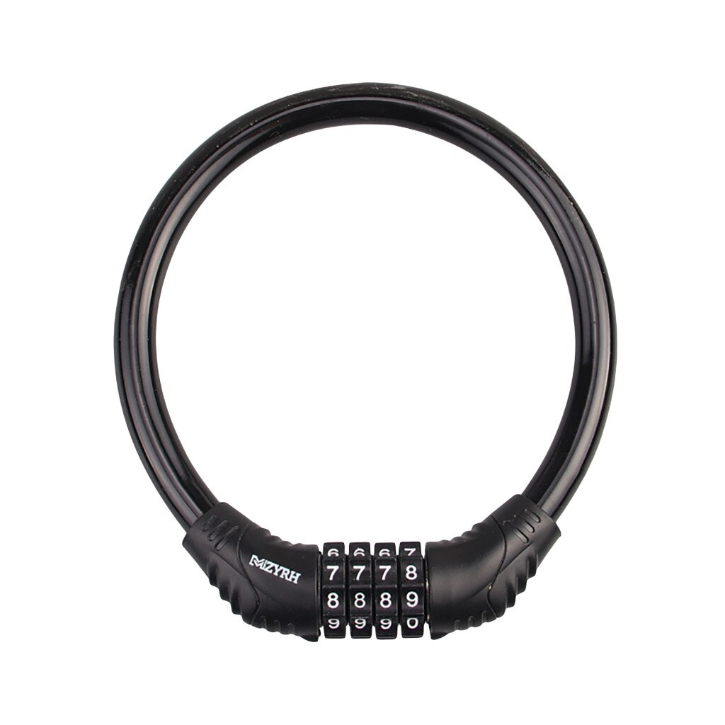 Bike Lock Cable Locks for Bicycle Heavy Duty Combination Chain Security Digital велосипедные аксесуары#A25: Black