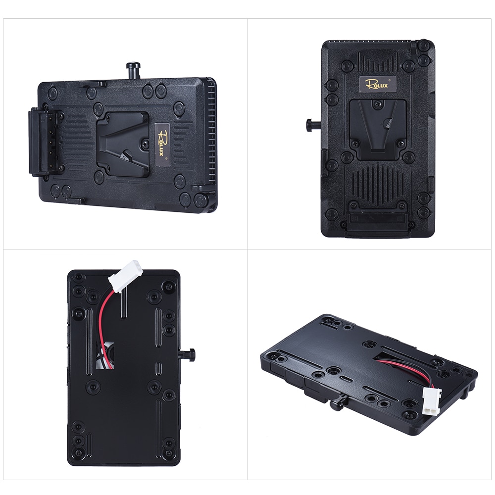 Rolux RL-IS2 V-mount Battery Plate V-lock DIY Power Supply Battery Plate for Sony BMCC BMPCC Camcorder Monitor LED Video Light