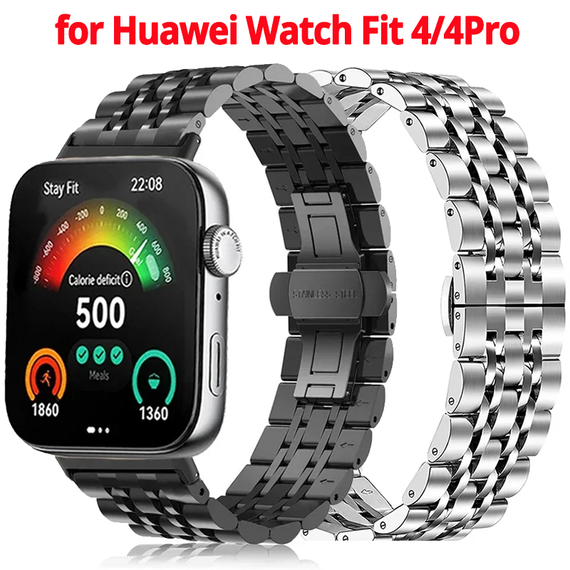 Stainless Steel Strap For HUAWEI Watch FIT 4 /Fit 4 Pro /Fit 3 WatchBand Straps for Huawei Fit4 Metal Bracelet Accessories