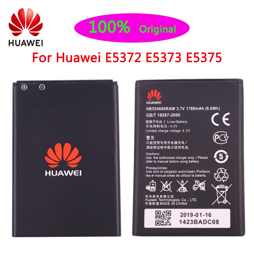 1780mAh oryginalna bateria HB554666surowy dla Huawei 4G Lte WIFI router E5372 E5373 E5375 EC5377 E5330 wymiana baterii telefonu