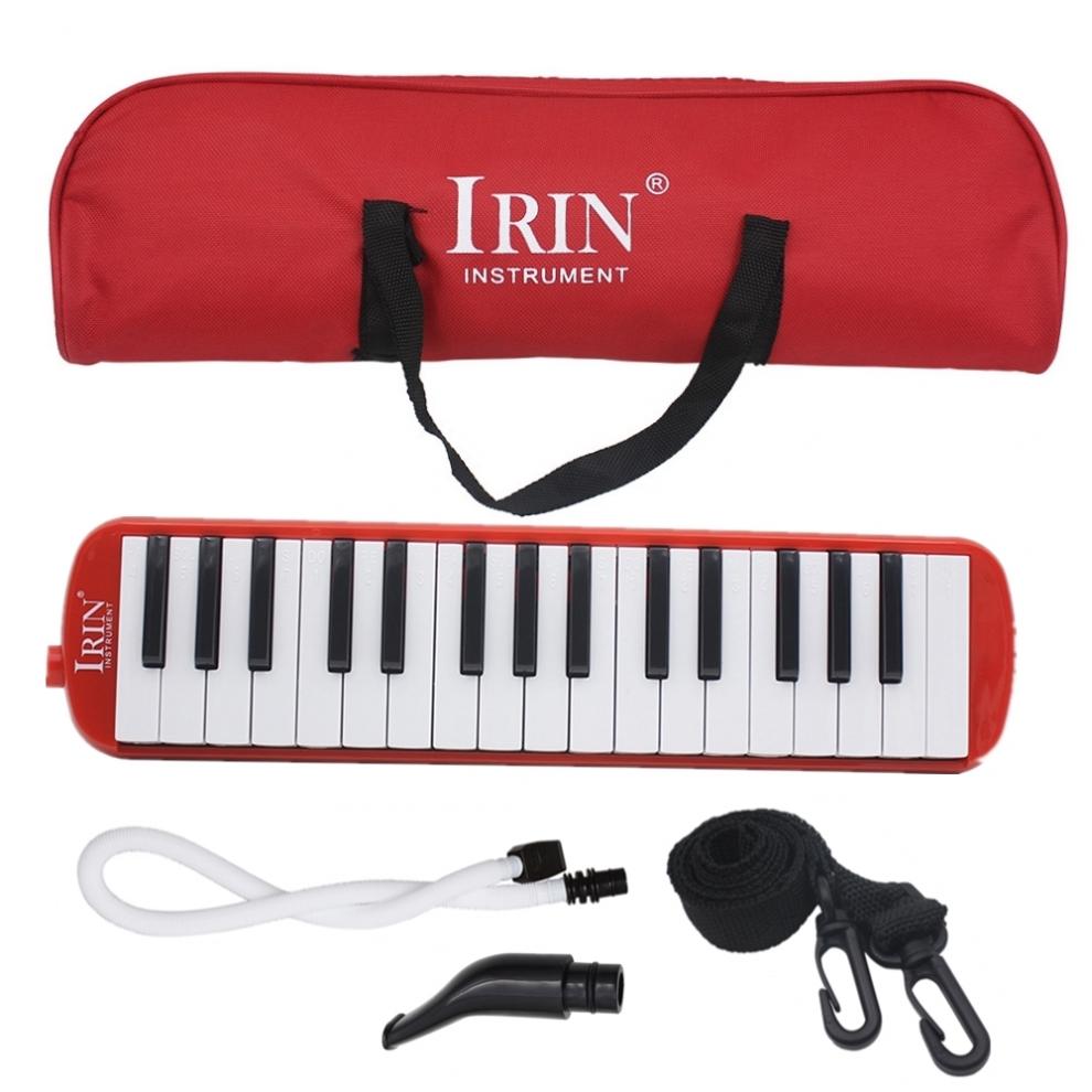 32 Keys Melodica Pianica Piano Style Melodica Musical Instrument with Carrying Bag for Students Music Lovers Beginners Kids: Red