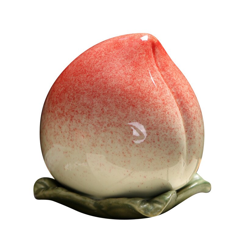 Kreatywny prezent brzoskwiniowy słoik z uszczelką robić przechowywania herbaty herbata nosiciel kijów golfowych ceramiczne dekoracje robić domu porcelana herbata akcesoria robić herbaty: 1szt