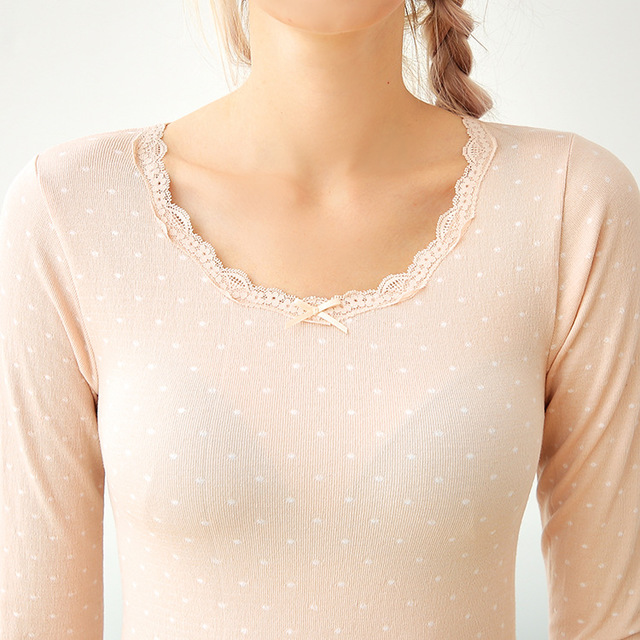 Nueva ropa interior térmica larga de manga larga para otoño e invierno, conjunto térmico sin costuras para mujer con cuello redondo, camisa y pantalón de 2 piezas
