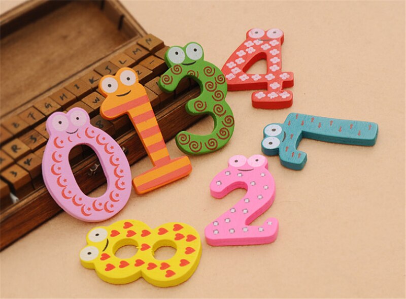 10pcs/set Baby Number Refrigerator Fridge Magnets Figure Stick Mathematics Wooden Educational Kids Toys for Children