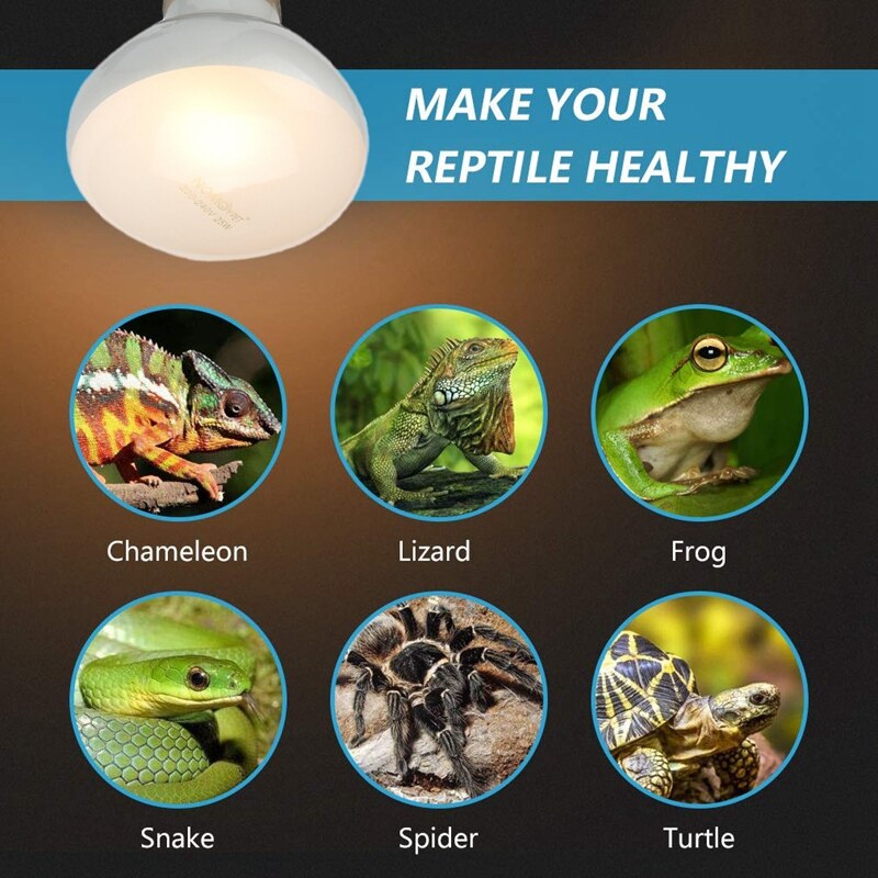 -2 Pack Reptile Uvb Uva Heat Lamp Bulb For Reptiles Truly Sun-Like Bright Heat For Reptiles, Amphibian And Birds (100 W)