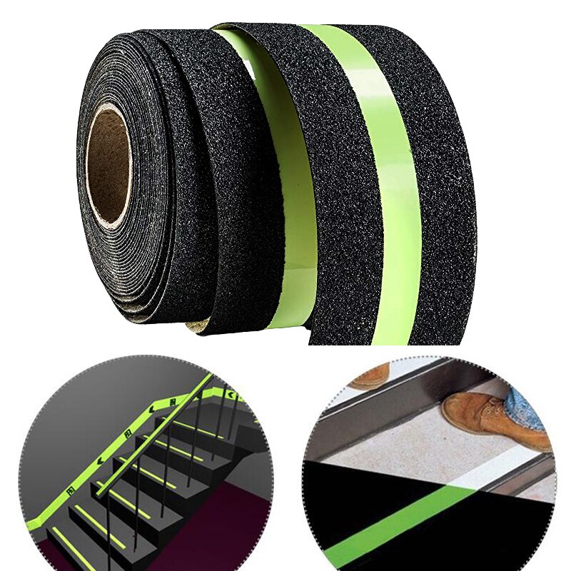 Luminous Tape Safety Grip Tape Strong Adhesive Safety Traction Tape PVC Warning Tape Stairs Floor Anti-slip Indoor