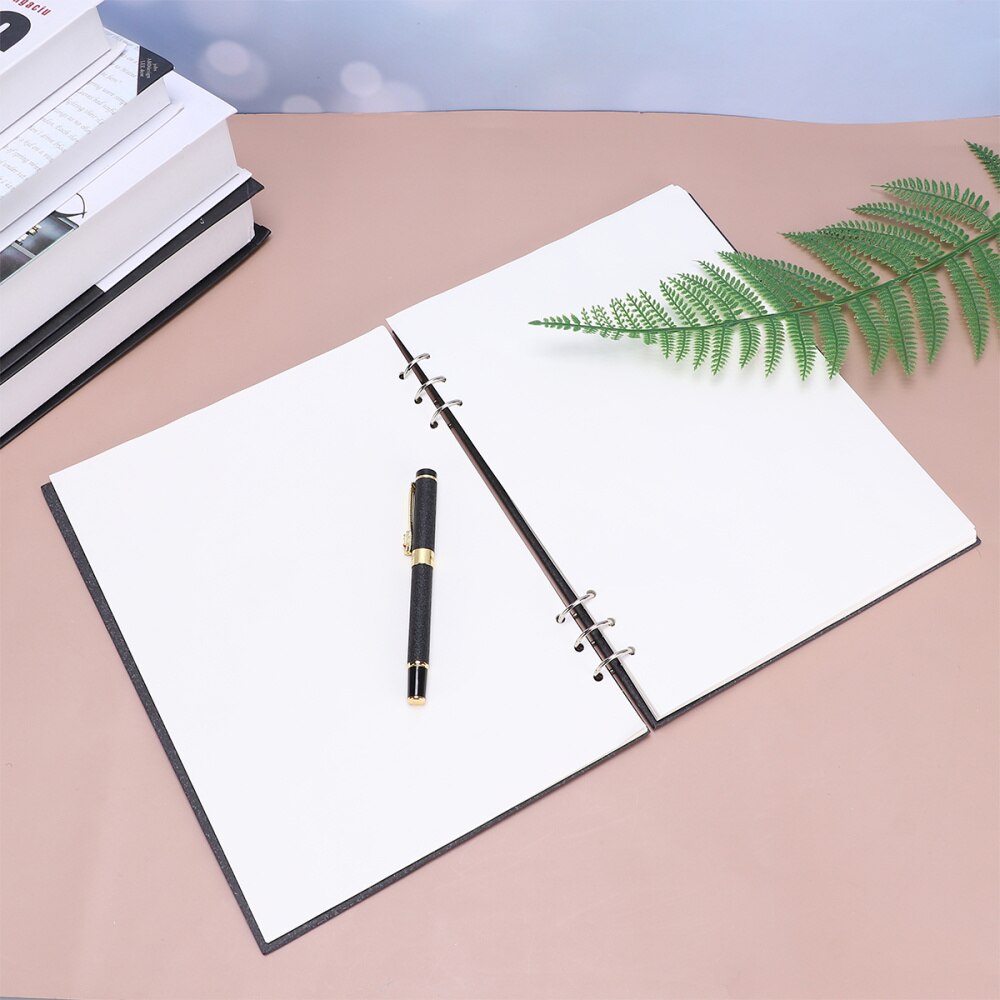 Sketch Notebook Blank Notepad Drawing Paper Painting Art Replacement Paper Supplies for Artist School (Black)