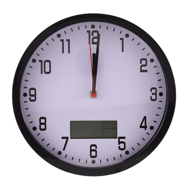 Temperature Display Wall Clock Modern Digital Plasitc Clock Quartz Horloge Retro Relogio de Parede