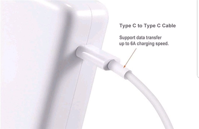 ! 2m usb-c tip c kabel ledning til apple iphone laptop macbook pro 18w 30w 61w 87w strømadapter oplader