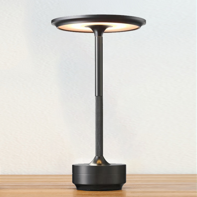 Lámpara decorativa Simple de aleación de aluminio, luz LED nocturna, atmósfera regulable infinita, lámpara de escritorio táctil recargable portátil Retro: Verde / Blanco