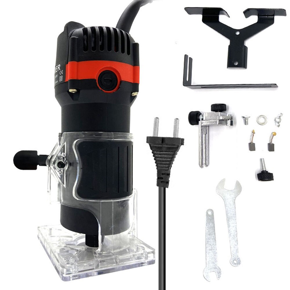 Houtbewerking Elektrische Trimmen Machine Elektromechanische Hout Frezen Graveren Steken Machine Borstel Motor Hout Router: EU plug
